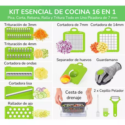 Cortador De Verduras 16 En 1-ProCocine